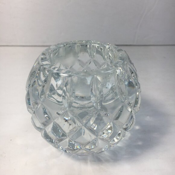 Illusions Crystal Double-Sided Candle Holder Tea Lights Candles 24% Lead Crystal - Picture 2 of 8